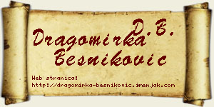 Dragomirka Besniković vizit kartica